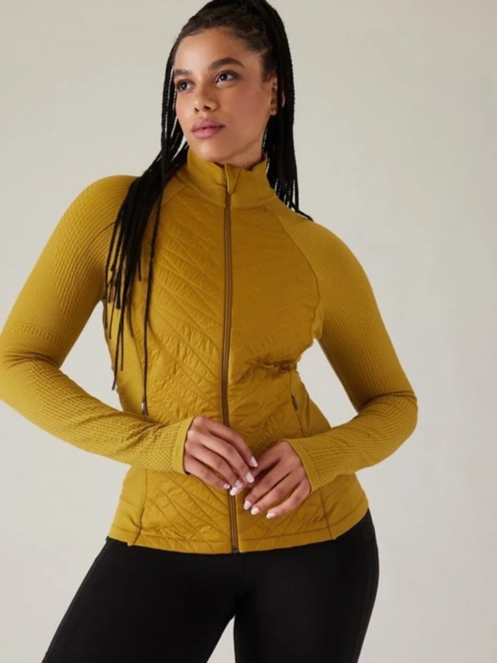 Athleta Flurry Force Insulated Primaloft Jacket Palo Verde Gold Size L
